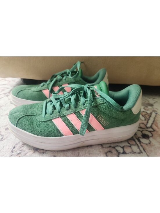 adidas Shoes - Adidas Women's Sz. 7.5 VL Court Bold Athletic Sneakers In Green/Pink